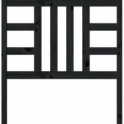 Vidaxl Tête de lit Noir 96x4x100 cm Bois massif de pin 817824* Tête De Lit
