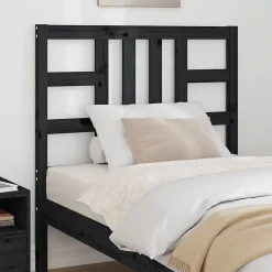 Vidaxl Tête de lit Noir 96x4x100 cm Bois massif de pin 817824* Tête De Lit