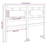 Vidaxl Tête de lit Noir 125,5x4x100 cm Bois massif de pin 818034* Tête De Lit