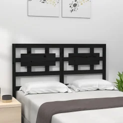 Vidaxl Tête de lit Noir 125,5x4x100 cm Bois massif de pin 818034* Tête De Lit