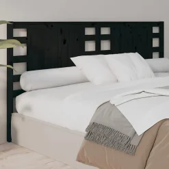 Vidaxl Tête de lit Noir 206x4x100 cm Bois massif de pin 818794* Tête De Lit