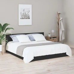 Tête de lit Noir 200x1,5x80 cm Bois d'ingénierie 811044><noscript><img width=