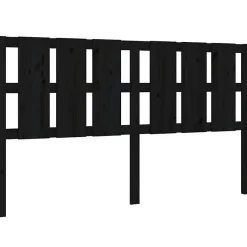 Vidaxl Tête de lit Noir 185,5x4x100 cm Bois massif de pin 818009* Tête De Lit