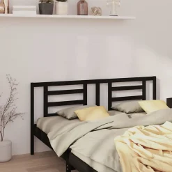 Vidaxl Tête de lit Noir 206x4x100 cm Bois de pin massif 818844* Tête De Lit
