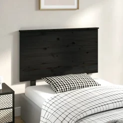 Vidaxl Tête de lit Noir 94x6x82,5 cm Bois massif de pin 819154* Tête De Lit