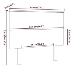 Vidaxl Tête de lit Noir 94x6x82,5 cm Bois massif de pin 819154* Tête De Lit