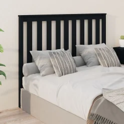 Vidaxl Tête de lit Noir 126x6x101 cm Bois massif de pin 818514* Tête De Lit
