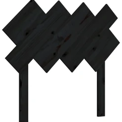 Tête de lit Noir 92x3x81 cm Bois massif de pin 819204>Vidaxl Outlet