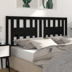 Vidaxl Tête de lit Noir 206x4x100 cm Bois massif de pin 818694* Tête De Lit