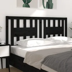 Vidaxl Tête de lit Noir 206x4x100 cm Bois massif de pin 818694* Tête De Lit