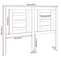 Vidaxl Tête de lit 126x4x100 cm Bois massif de pin 818810* Tête De Lit