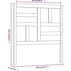Tête de lit 106x4x104 cm Bois massif de pin 818175><noscript><img width=
