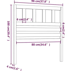 Vidaxl Tête de lit, 96x4x100 cm Bois massif de pin* Tête De Lit