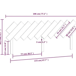 Vidaxl Tête de lit 196x3x80,5 cm Bois massif de pin 819240* Tête De Lit