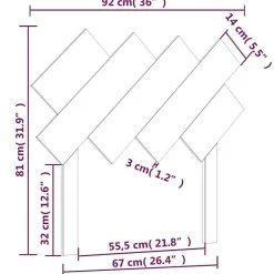 Tête de lit 92x3x81 cm Bois massif de pin 819200><noscript><img width=