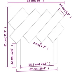 Tête de lit 92x3x81 cm Bois massif de pin 819200><noscript><img width=
