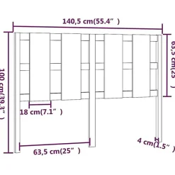 Vidaxl Tête de lit 140,5x4x100 cm Bois massif de pin 817985* Tête De Lit
