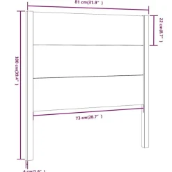 Tête de lit 81x4x100 cm Bois massif de pin 818695><noscript><img width=