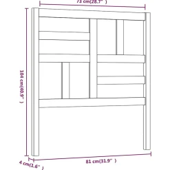 Tête de lit 81x4x104 cm Bois massif de pin 818165><noscript><img width=
