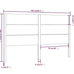Vidaxl Tête de lit 166x4x100 cm Bois massif de pin 818730* Tête De Lit