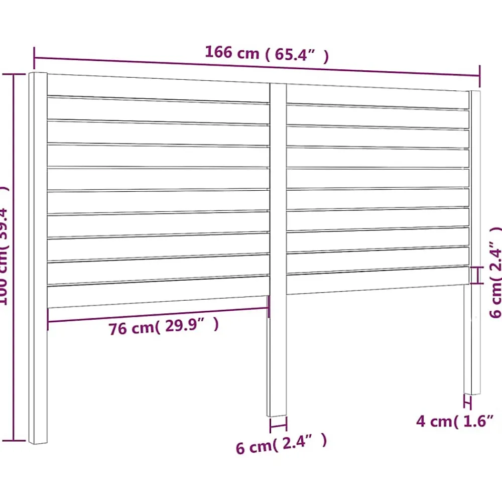 Vidaxl Tête de lit 166x4x100 cm Bois massif de pin 819030* Tête De Lit