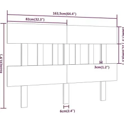 Vidaxl Tête de lit 163,5x3x81 cm Bois massif de pin 819130* Tête De Lit
