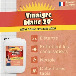 Vinaigre blanc 20° ultra haute concentration Starwax The fabulous 10L><noscript><img width=