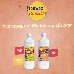 Vinaigre blanc 20° ultra haute concentration Starwax The fabulous 1L><noscript><img width=