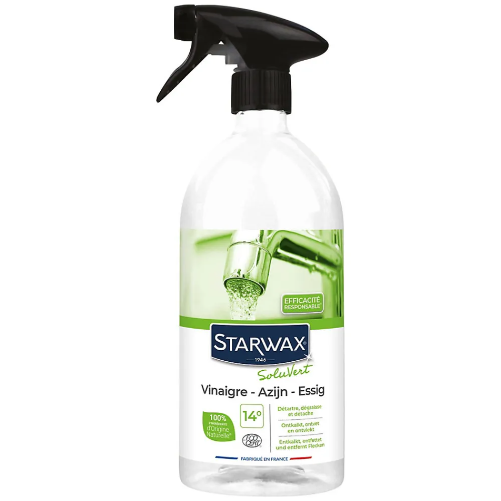 Vinaigre blanc détartrant pulvérisateur 14° 1L>Starwax