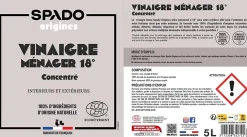 Gloss Vinaigre blanc ultra concentré 18° Spado Origines* Vinaigre Ménager