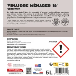 Gloss Vinaigre blanc ultra concentré 18° Spado Origines* Vinaigre Ménager