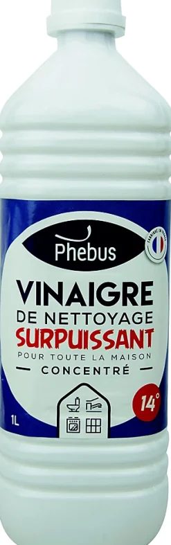 Phebus Vinaigre de nettoyage surpuissant concentré 14° 1L* Vinaigre Ménager