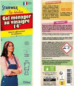 Vinaigre gel ménager a 14° Starwax The fabulous 750ml>Starwax Fabulous New