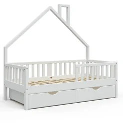 Vitalispa Lit cabane Blanc 80x160 cm avec 2 tiroirs>Vitalispa® Sale