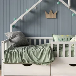 Vitalispa Lit cabane Blanc 80x160 cm avec 2 tiroirs><noscript><img width=