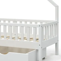 Vitalispa Lit cabane Blanc 80x160 cm avec 2 tiroirs><noscript><img width=