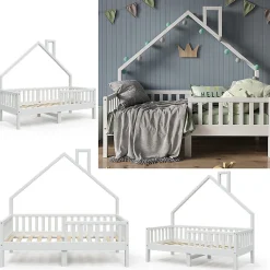 Vitalispa Lit cabane Blanc 80x160 cm>Vitalispa® New