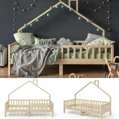 Vitalispa Lit de maison Naturel bois 90x200 cm>Vitalispa® Online