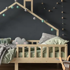 Vitalispa Lit de maison Naturel bois 90x200 cm><noscript><img width=