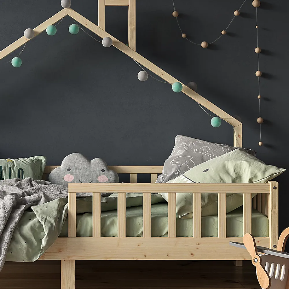 Vitalispa Lit de maison Naturel bois 90x200 cm>Vitalispa® Online