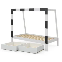 Vitalispa Lit denfant Blanc 80x160 cm avec tiroir>Vitalispa®