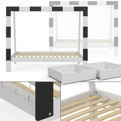 Vitalispa Lit denfant Blanc 80x160 cm avec tiroir><noscript><img width=
