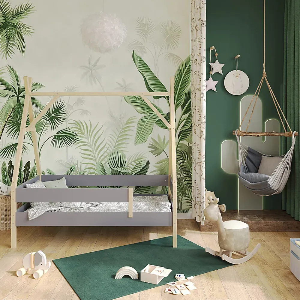 Vitalispa® Vitalispa Lit denfant Gris 80x160 cm*Enfant Lit Enfant