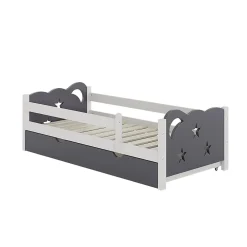 Vitalispa Lit pour enfant Gris 80x160 cm avec tiroir, sans matelas>Vitalispa® Online