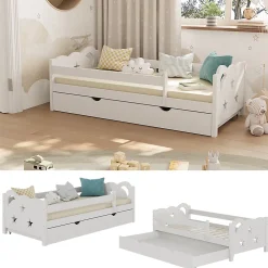 Vitalispa® Vitalispa Lit pour enfant Blanc 80x160 cm avec tiroir, sans matelas*Enfant Lit Enfant