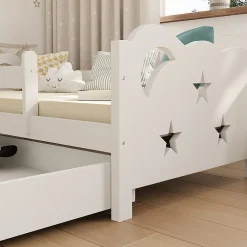 Vitalispa® Vitalispa Lit pour enfant Blanc 80x160 cm avec tiroir, sans matelas*Enfant Lit Enfant