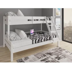 Vitalispa® Vitalispa Lit superposé Blanc 120x200 / 80x200 cm*Enfant Lit Enfant