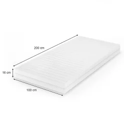 Vitalispa® Vitalispa Matelas en mousse froide Blanc 100x200cm H3 degré de dureté, 7 zones* Matelas
