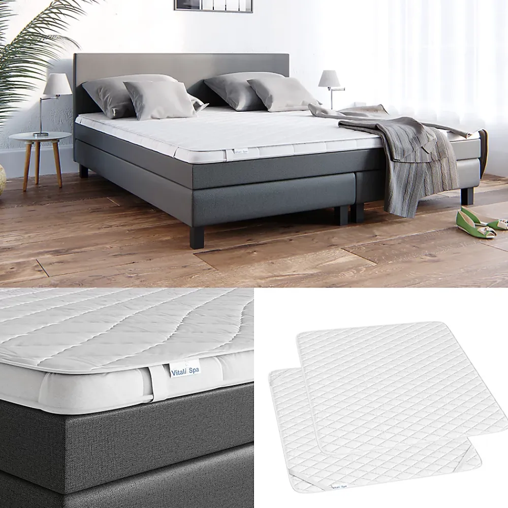 Vitalispa® Vitalispa Protège-matelas Blanc 180x200cm Surpiqûre* Surmatelas