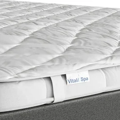 Vitalispa Protège-matelas Blanc 90x200cm lavable jusquà 60C adapté au sèche-linge><noscript><img width=